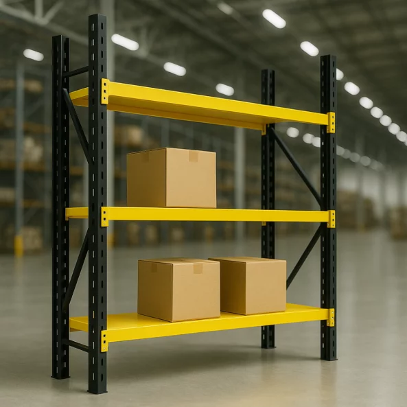 Estante adicional para estantería profesional 200KG – AMARILLO 2000x65mm