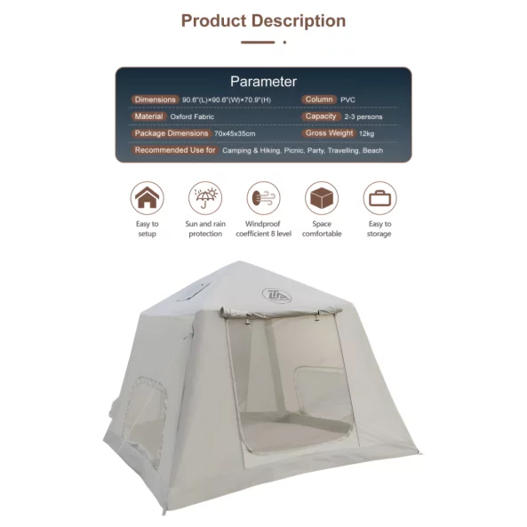 Cort Gonflabil din Material Oxford 210D