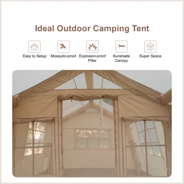 Cort Gonflabil Personalizat cu Logo din Țesătură Oxford 420D – 400x300x235