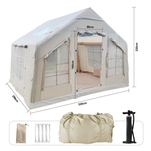 Személyre szabott felfújható sátor Oxford 420D szövetből – 320 × 250 × 220 cm