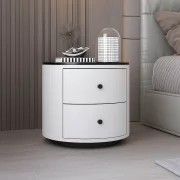 Intelligens éjjeliszekrény 15W vezeték nélküli töltéssel, 3 színű LED világítással és 2 tárolófiókkal