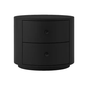 Noptieră Modernă Multifuncțională cu Încărcare Wireless, Iluminare LED și Sistem de Securitate cu Amprentă-BLACK