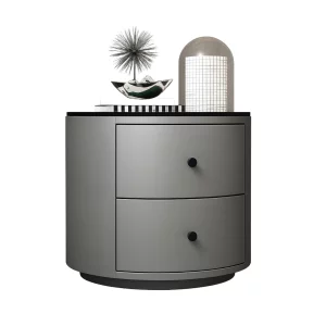 Noptieră Modernă Multifuncțională cu Încărcare Wireless, Iluminare LED și Sistem de Securitate cu Amprentă-LIGHTGRAY