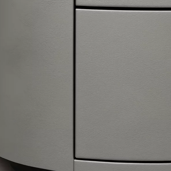 Noptieră Modernă Multifuncțională cu Încărcare Wireless, Iluminare LED și Sistem de Securitate cu Amprentă-LIGHTGRAY