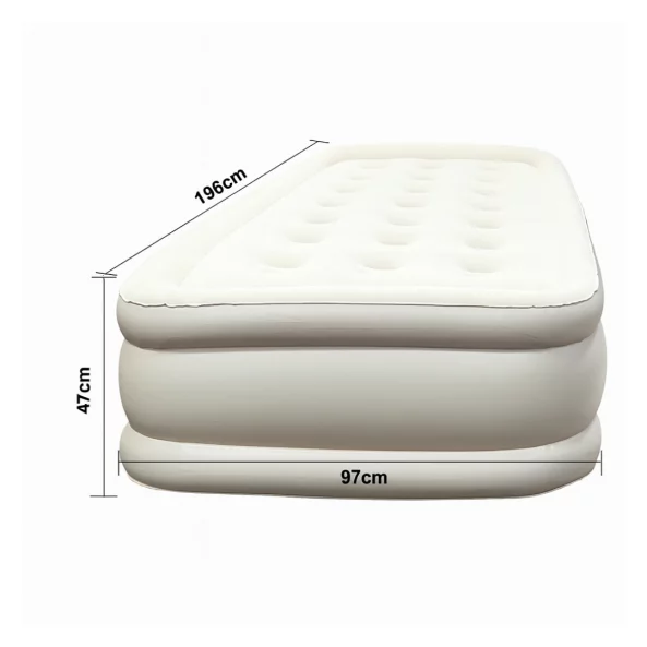 Saltea Gonflabilă de Aer 196 × 97 × 47 cm – Confort Portabil și Ușor de Utilizat