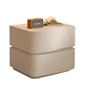 Интелигентно нощно шкафче с LED осветление и 2 чекмеджета - БЯЛО