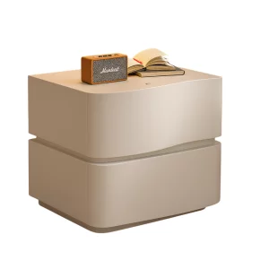 Интелигентно нощно шкафче с LED осветление и 2 чекмеджета - БЯЛО