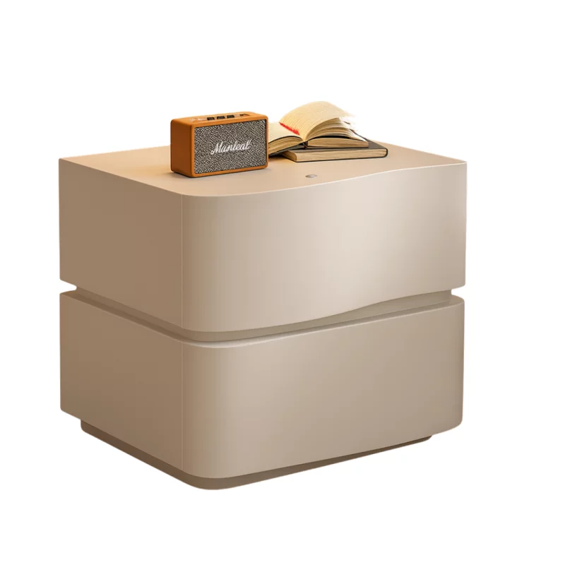 Noptiera Inteligenta cu Iluminare LED si 2 Sertare-WHITE