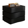 Интелигентно нощно шкафче с LED осветление и 3 чекмеджета - ЧЕРНО