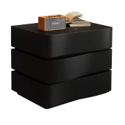 Интелигентно нощно шкафче с LED осветление и 3 чекмеджета - ЧЕРНО