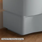 Интелигентно нощно шкафче с LED осветление и 3 чекмеджета – ТЪМНОСИВО