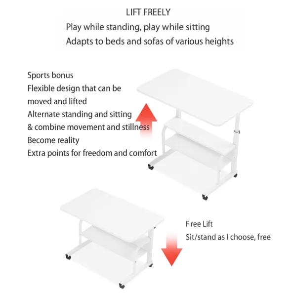Регулируема маса за лаптоп 60x40x(69-90) см