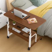 Регулируема маса за лаптоп 60x40x(69-90) см – Орех