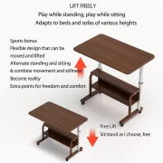 Регулируема маса за лаптоп 80x40x(69-90) см – Орех