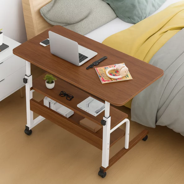 Регулируема маса за лаптоп 80x40x(69-90) см – Орех