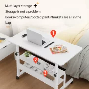 Mesa ajustable para portátil 80x40x(69-90) cm – Blanco