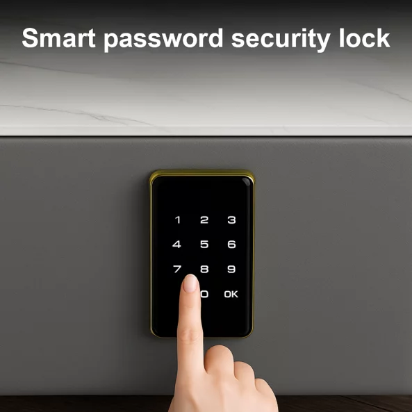 Многофункционална интелигентна нощно шкафче – с безжично зареждане, LED осветление и Bluetooth високоговорител – ТЪМНОСИВО