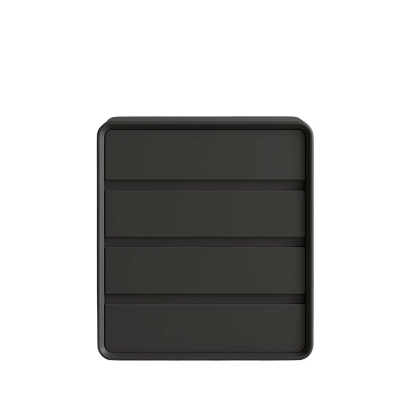 Comodă din MDF și piele PU – 4 sertare, 55x40x81 cm-DarkGray