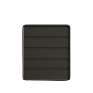 Скрин от MDF и PU кожа – 5 чекмеджета, 55x40x101 см - Тъмносив