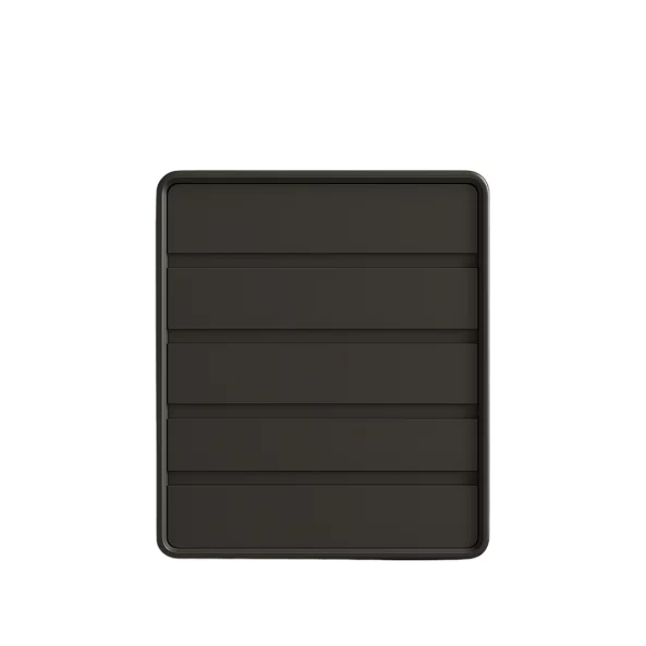 Скрин от MDF и PU кожа – 5 чекмеджета, 55x40x101 см - Тъмносив