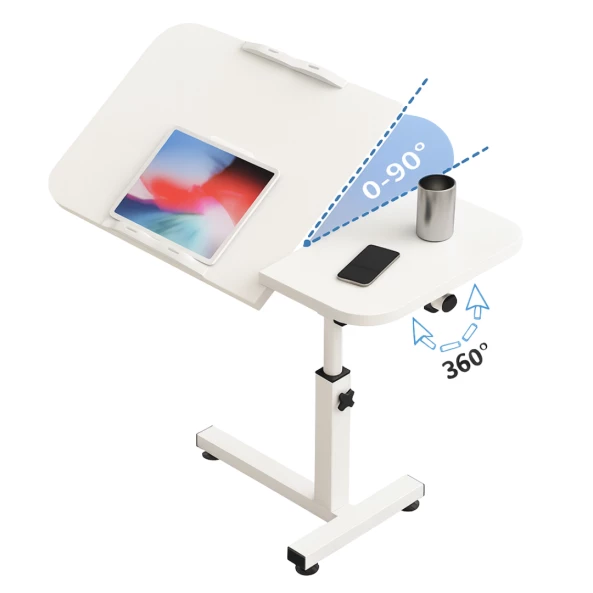 Mesa ajustable para portátil – 60×40×(27–40) cm – BLANCA