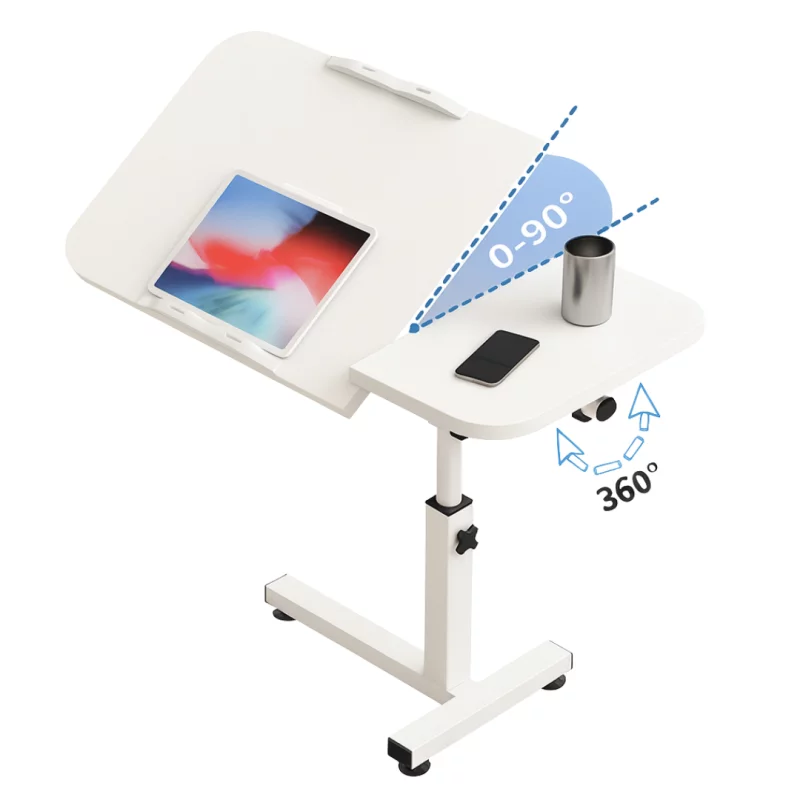 Masă reglabilă pentru laptop – 60×40×(27–40) cm–WHITE