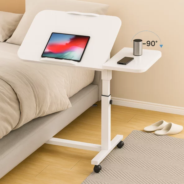 Mesa ajustable para portátil – 60×40×(27–40) cm – BLANCA