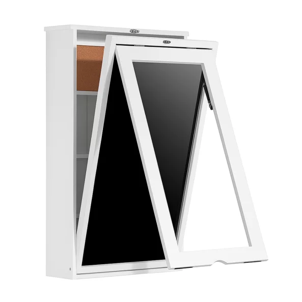 Mesa de pared plegable con armario de almacenamiento