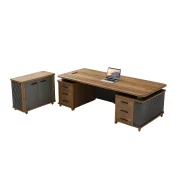 Birou directorial cu dulap lateral mobil-design elegant ,dimensiuni W1800*D900*H750