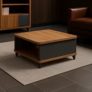 Vezetői irodai dohányzóasztal – modern és elegáns design, méretek: W600D600H450