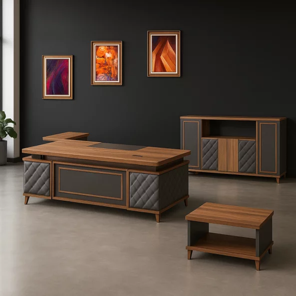 Igazgatoi íróasztal szett, modern és elegáns design, prémium minőség