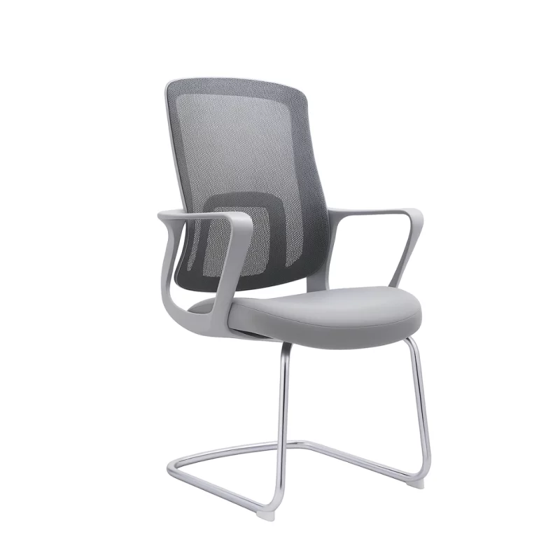 Scaun de birou ergonomic cu spătar din plasă și bază cromată-580 x 605 x 1030 mm