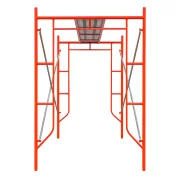 Acél mozgatható állvány H2000L1800W900 mm, 2 darab átlós merevítővel és egy platformmal.