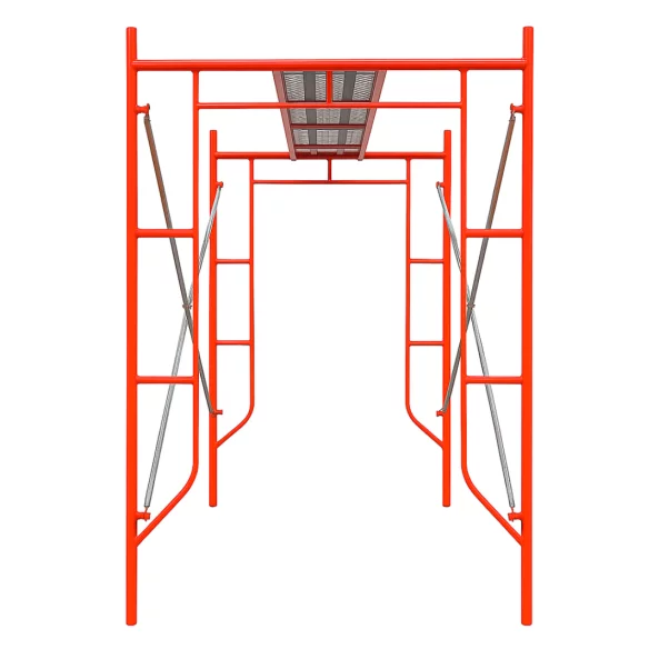 Acél mozgatható állvány H2000L1800W900 mm, 2 darab átlós merevítővel és egy platformmal.