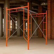 Acél mozgatható állvány H2000L1800W900 mm, 2 darab átlós merevítővel és egy platformmal.