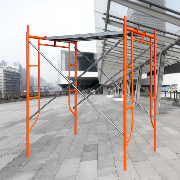 Acél mozgatható állvány H2000L1800W900 mm, 2 darab átlós merevítővel és egy platformmal.