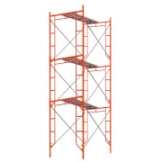 Acél gördíthető állvány H6000L1800W900 mm, 6 ferde merevítő készlettel és 3 platformmal