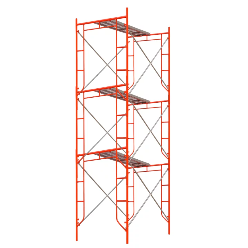 Schela circulabila din otel H6000*L1800*W900 mm cu 6 seturi de diagonale și 3 platforme