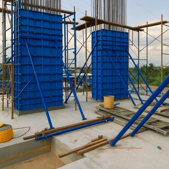 Sistema de encofrado de acero H1000 – configurado con paneles 600x4 + 400x2