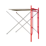 Járható acél állvány toldat H2000L1800W1219, 2 ferde merevítő készlettel és egy platformmal