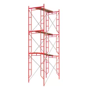 Acél gördíthető állvány H6000L1800W1219 mm, 6 ferde merevítő készlettel és 3 platformmal