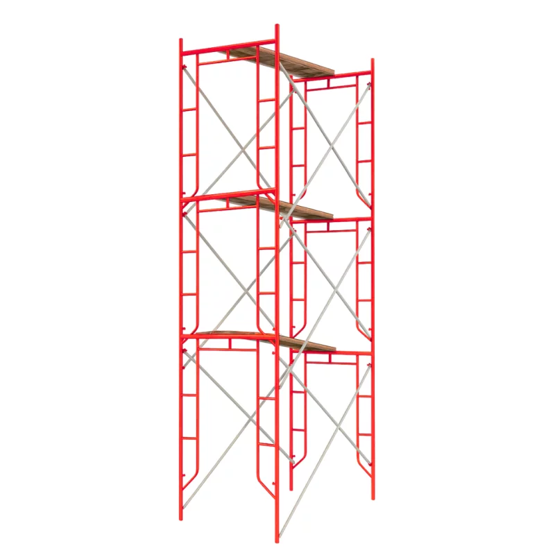 Schela circulabila din otel H6000*L1800*W1219 mm cu 6 seturi de diagonale și 3 platforme