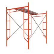 Acél mozgatható állvány H2000L1800W1524 mm, 2 darab átlós merevítővel és egy platformmal.