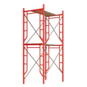 Acél mozgatható állvány H4000L1800W1524 mm, 4 darab átlós merevítővel és 2 platformmal.