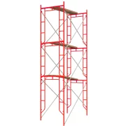 Acél gördíthető állvány H6000L1800W1524 mm, 6 ferde merevítő készlettel és 3 platformmal