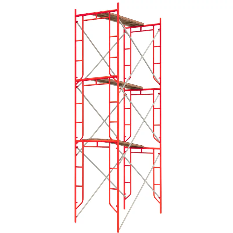 Schela circulabila din otel H6000*L1800*W1524 mm cu 6 seturi de diagonale și 3 platforme