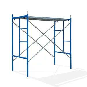 Подвижно скеле – синьо – от стомана, H2000L1800W1219 mm, с 2 комплекта диагонали и една платформа