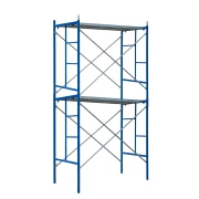Подвижно скеле – синьо – от стомана, H4000×L1800×W1219 mm с 4 комплекта диагонали и 2 платформи