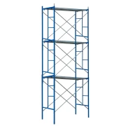 Подвижно скеле – синьо – от стомана, H6000×L1800×W1219 mm с 6 комплекта диагонали и 3 платформи
