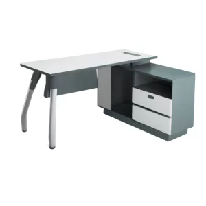 Birou cu Blat din melamină și dulap lateral fix – 1200×1200×450 mm